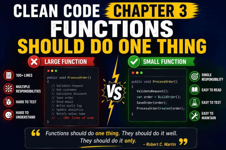 Clean Code Chapter 3: Functions Should Do One Thing, and Do It Well