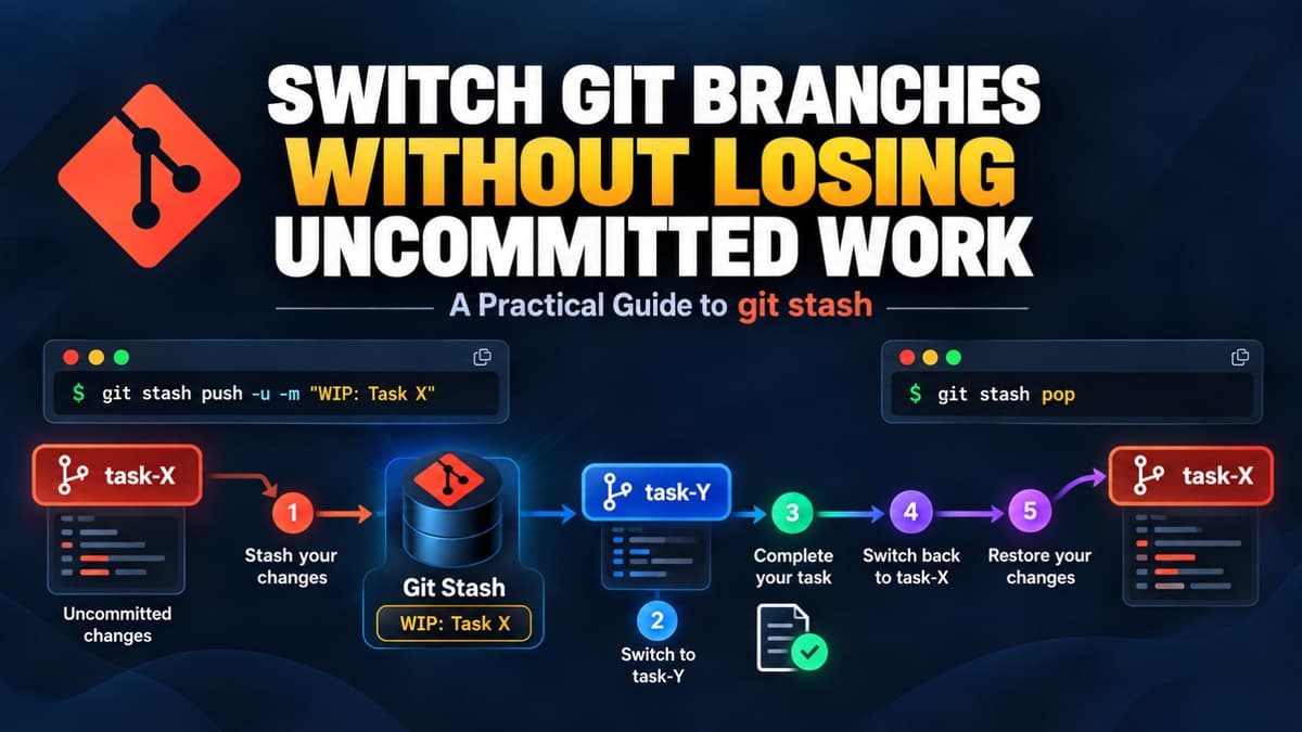 How to Switch Git Branches Without Losing Your Uncommitted Changes