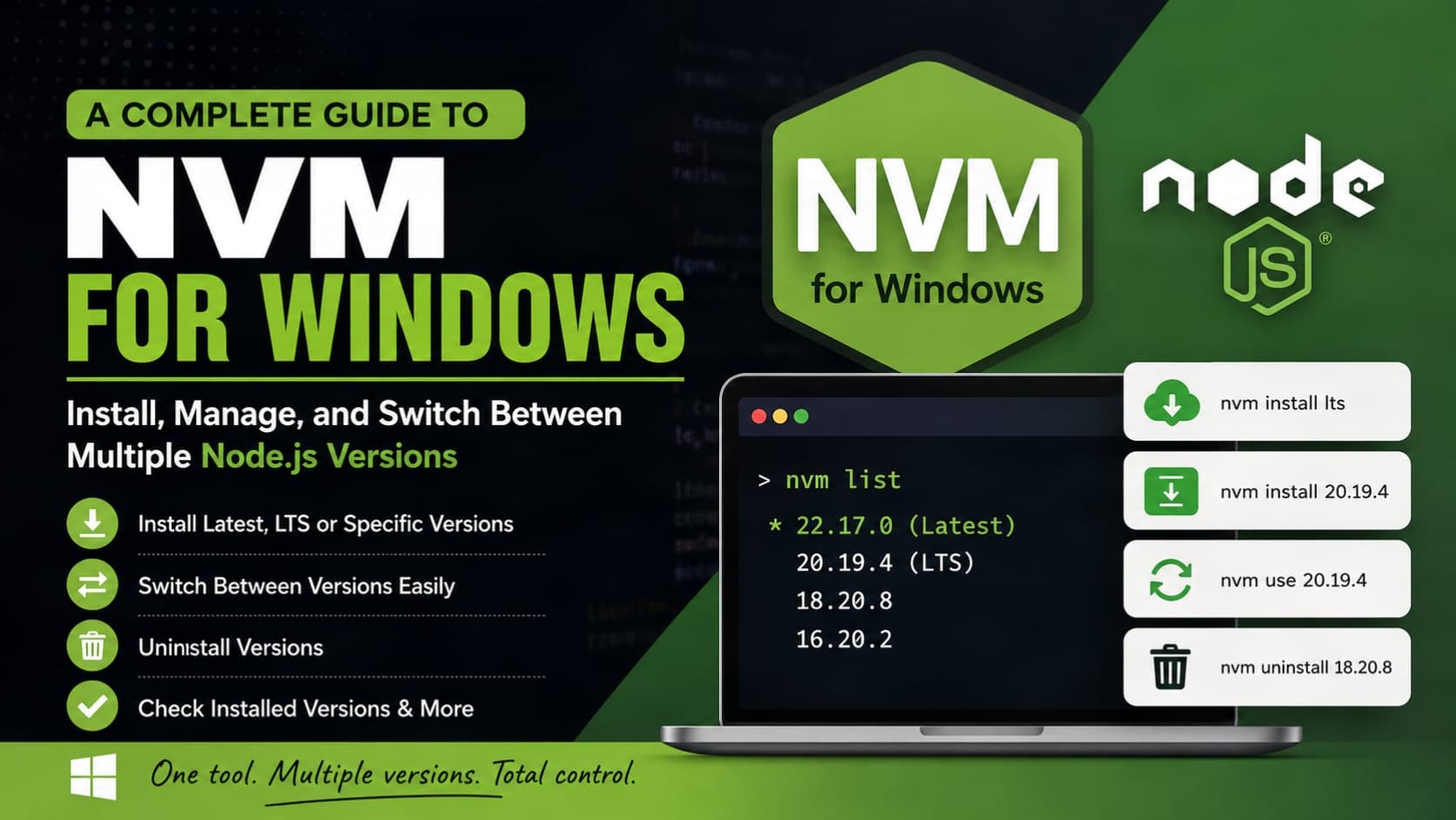 NVM for Windows: A Complete Guide to Installing and Managing Multiple Node.js Versions