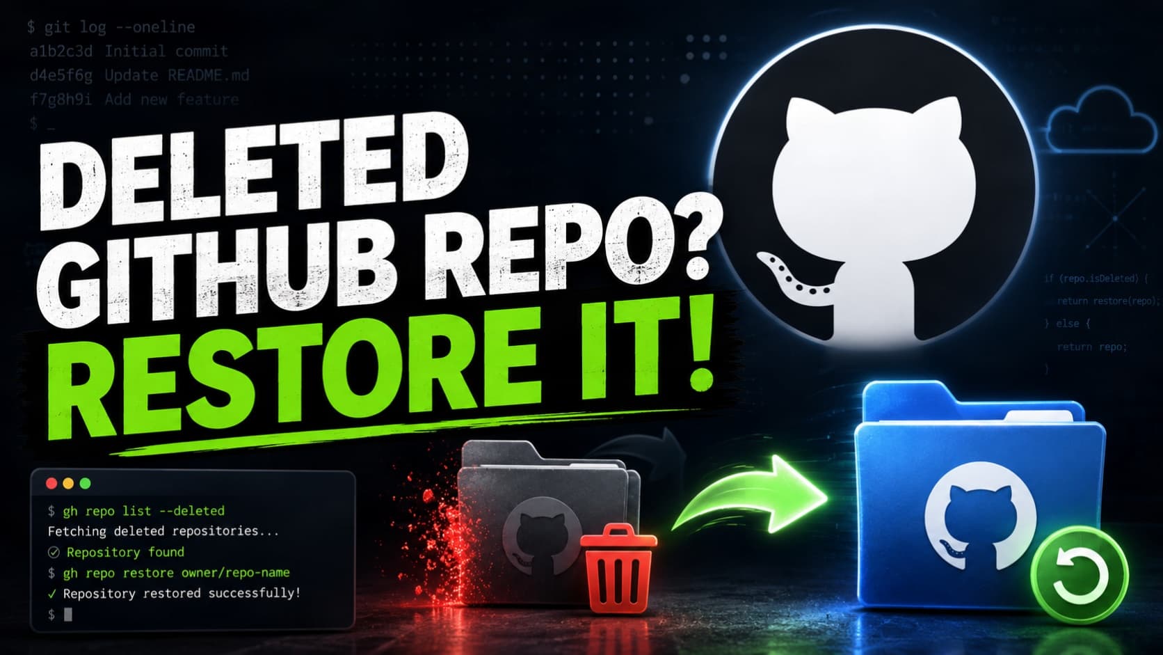 How to Restore a Deleted GitHub Repository